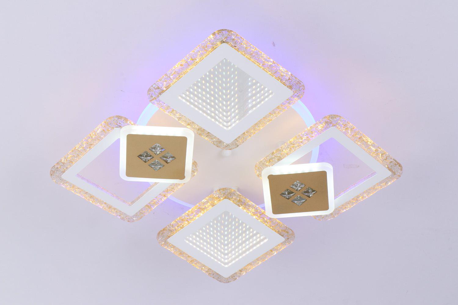 Люстра светодиодная с пультом Valeso V K39940-4+2+1 White/Gold (000036404) - фото 13