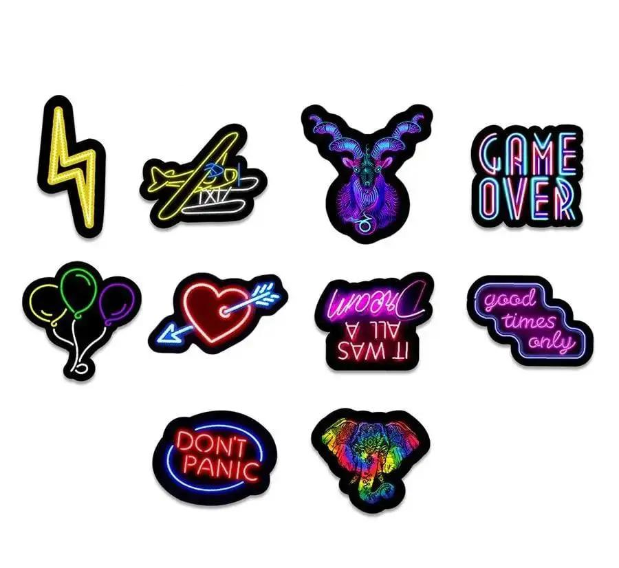 Набор наклеек Неоновый Граффити для гаджета/телефона 10 шт. (10118)