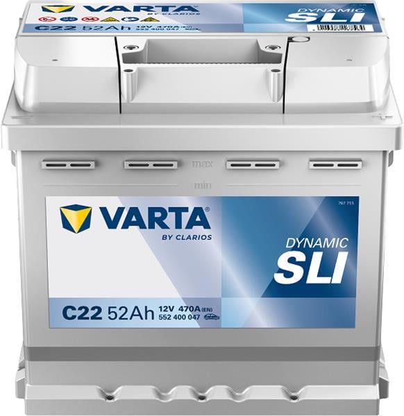 Аккумулятор автомобильный Varta Dynamic SLI 12V 52 Ah 470A R+ (552400047)