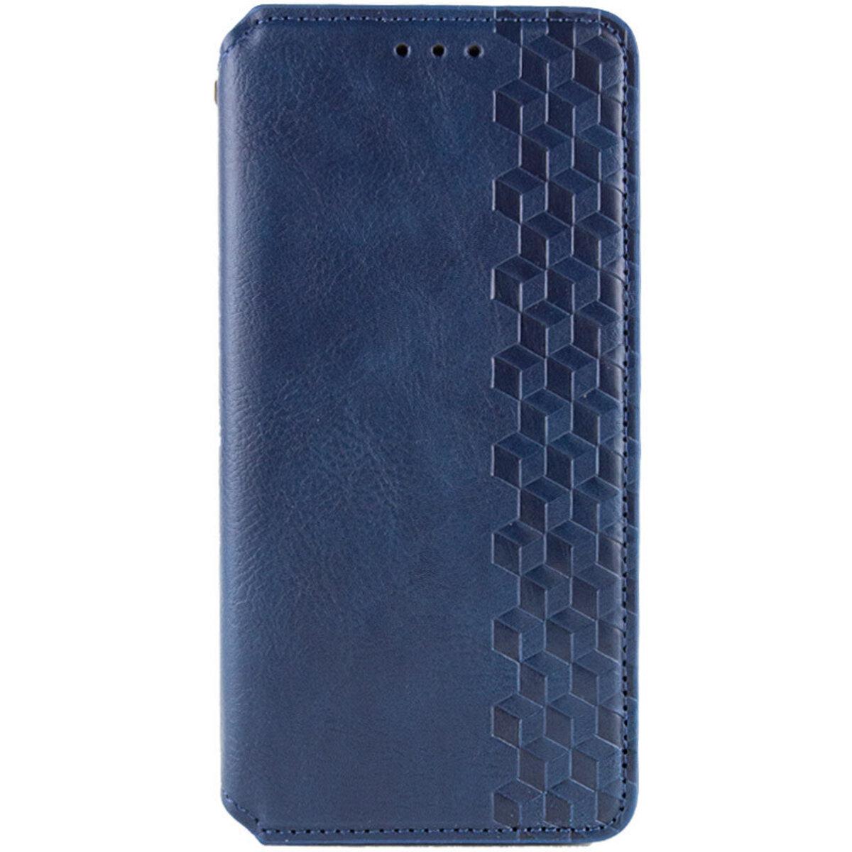 Противоударный Чехол-книжка Rubic Leather для смартфона  Xiaomi Redmi 13C 4G/POCO С65 Blue