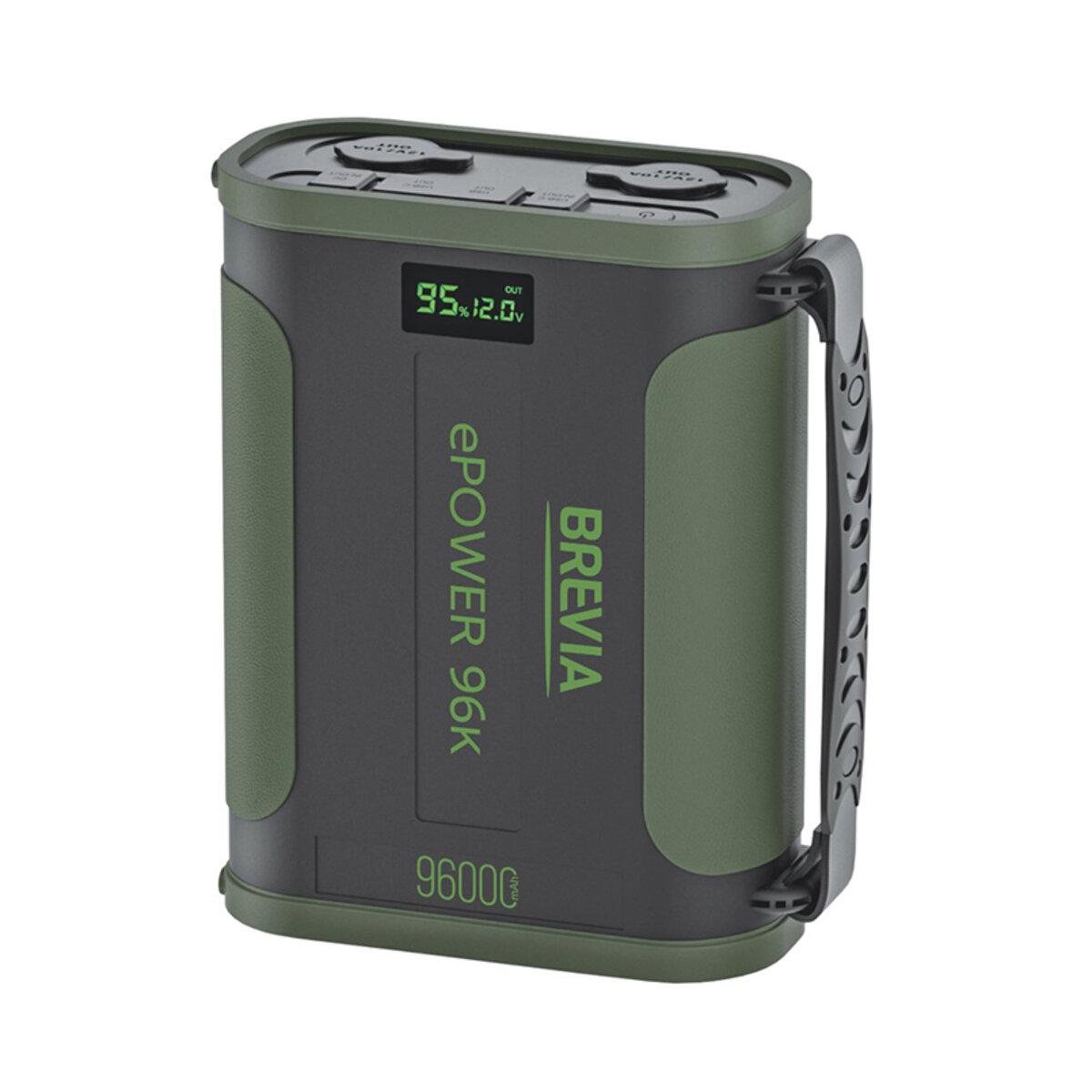 Повербанк Brevia ePower 96000 mAh/307,2 Wh LiFePo4 Black/Green