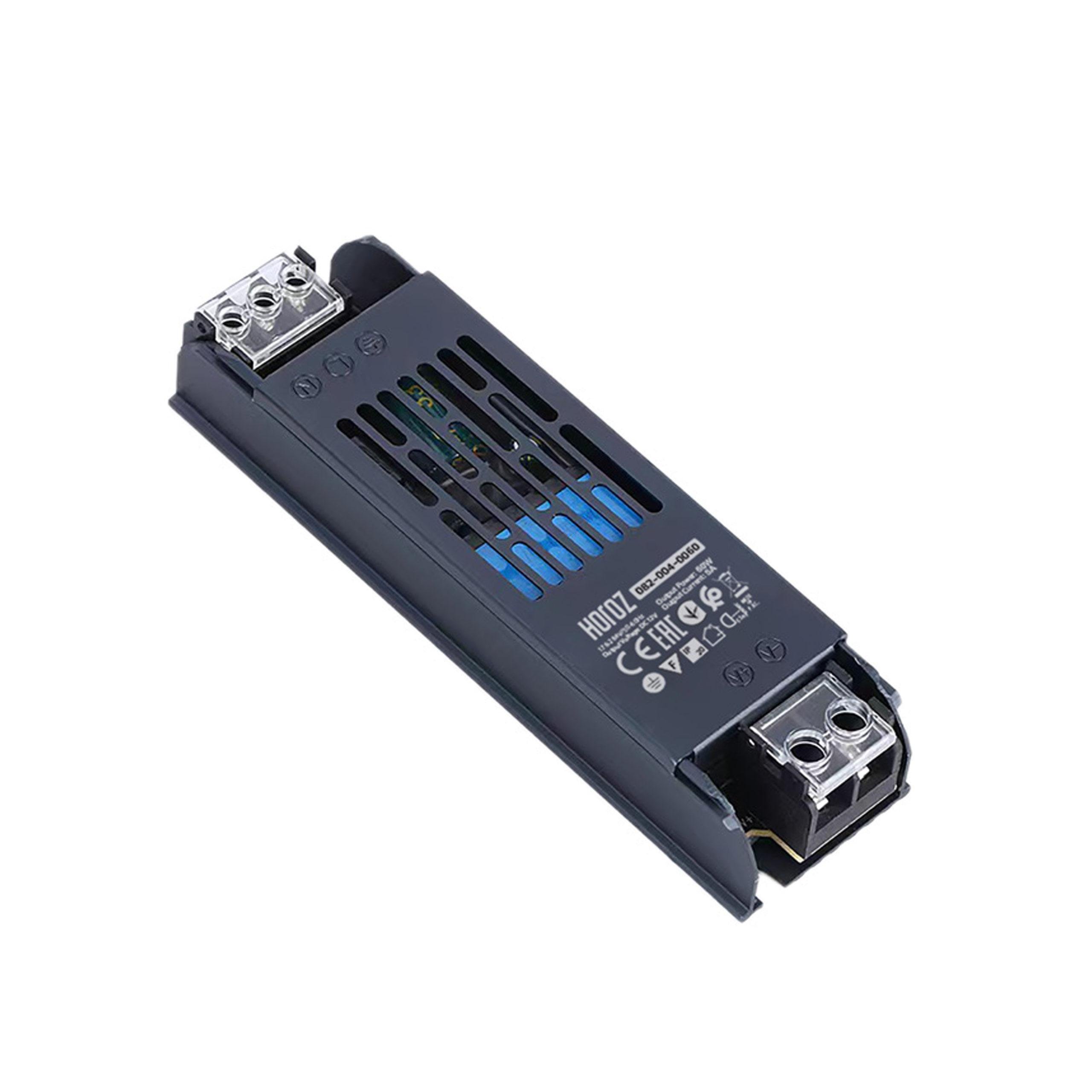 Блок живлення для стрічки HOROZ ELECTRIC Slim VESPA-60 LED 60W 176-264V 5A IP20 DC12V (082-004-0060-010)