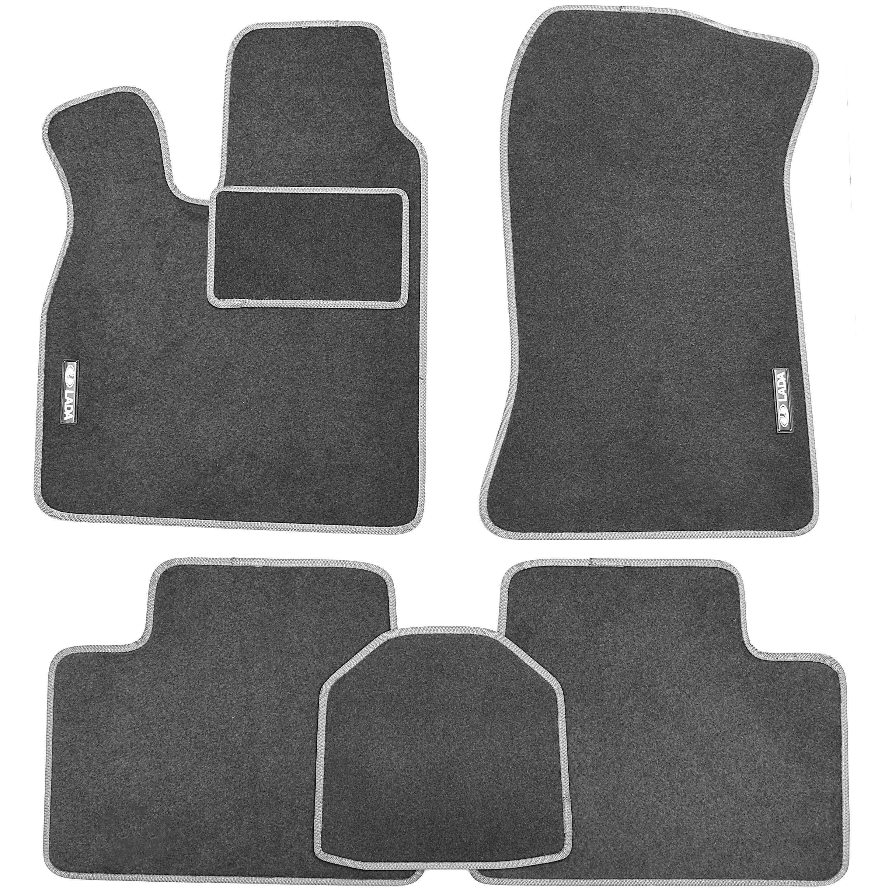 Коврики в салон Стандарт для Lada 2010-2012 текстильные Серый (20777)