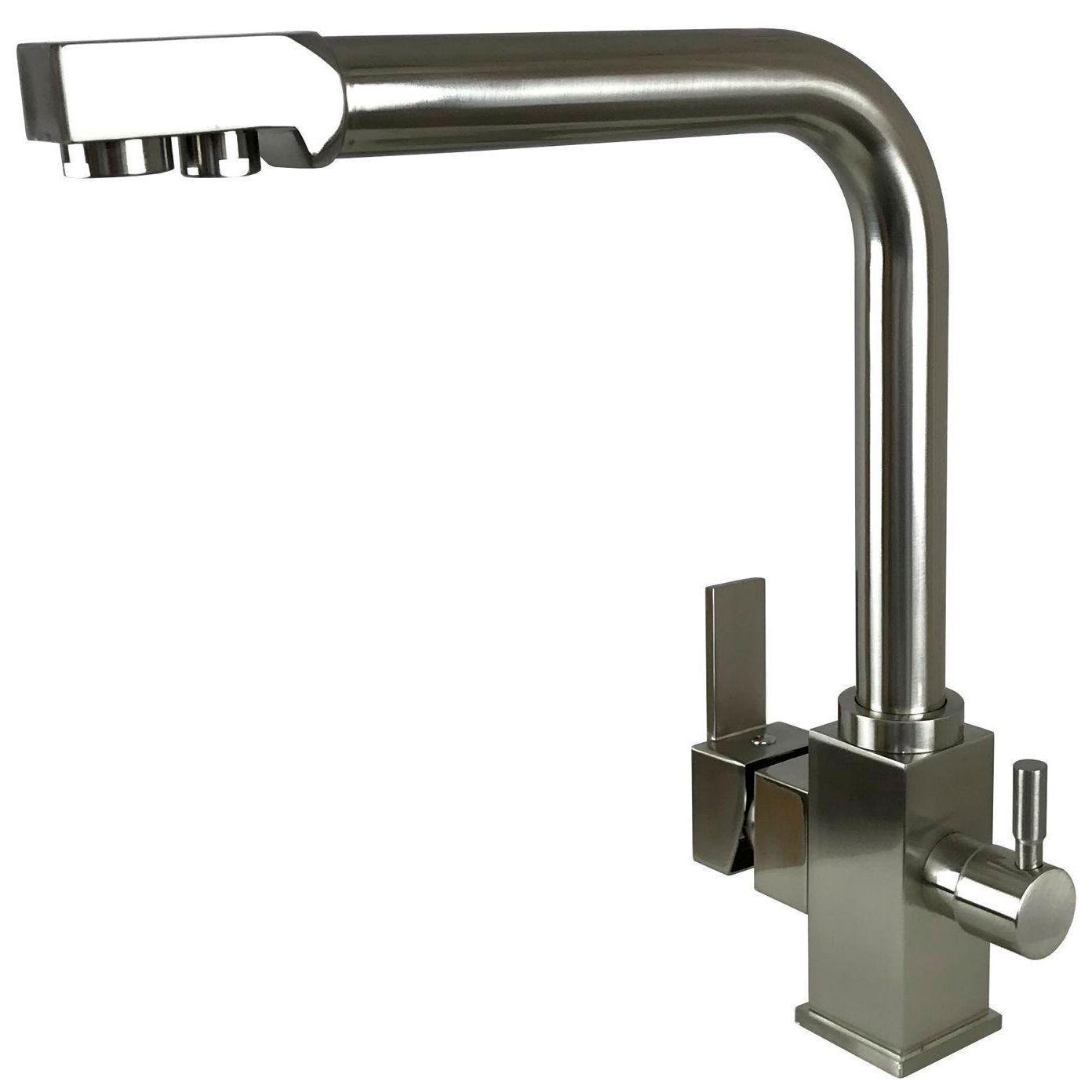 Смеситель для кухни под осмос Globus Lux Lazer GLLR-0100-8-Ststeel (0255)