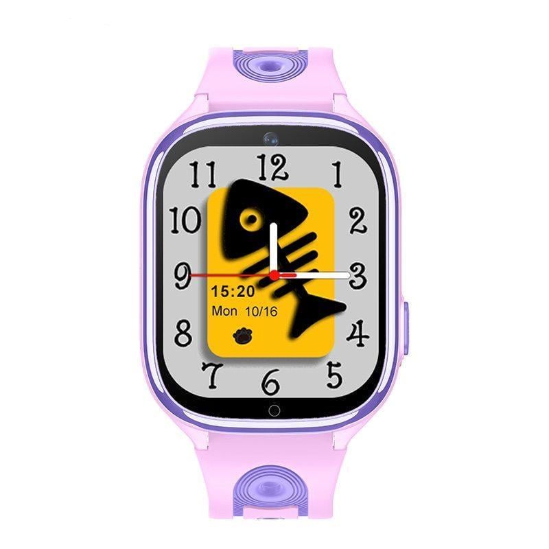 Смарт-годинник дитячий 4G Lemfo D56 з дисплеєм 1.83", GPS/LBS/Wi-Fi, HD-камерою, відеодзвінками та кнопкою SOS Фіолетовий (6746897)