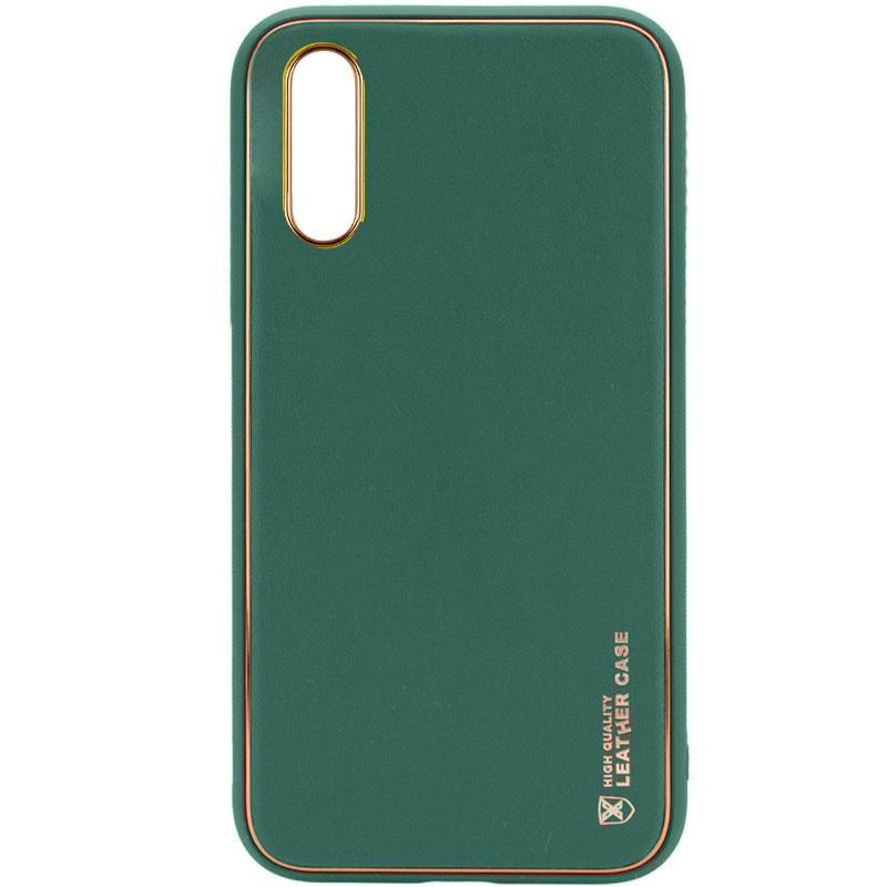 Противоударный кожаный Чехол Epik Xshield для Xiaomi Redmi 9A Зеленый/Army green