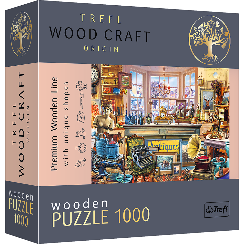 Пазли фігурні з дерева Trefl Антикварний магазин 1000 елементів (5900511201758 20175)
