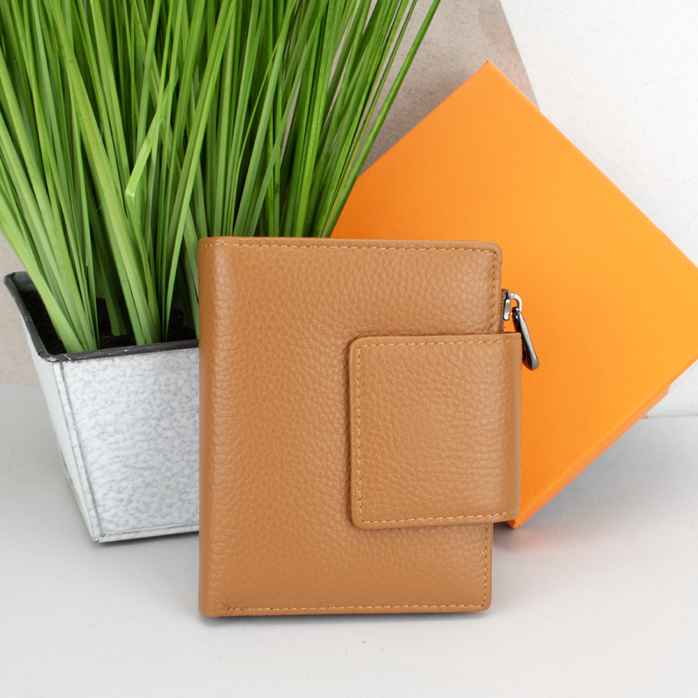 Кошелек женский кожаный Senior A899-9 на магните Рыжий (2315166473)