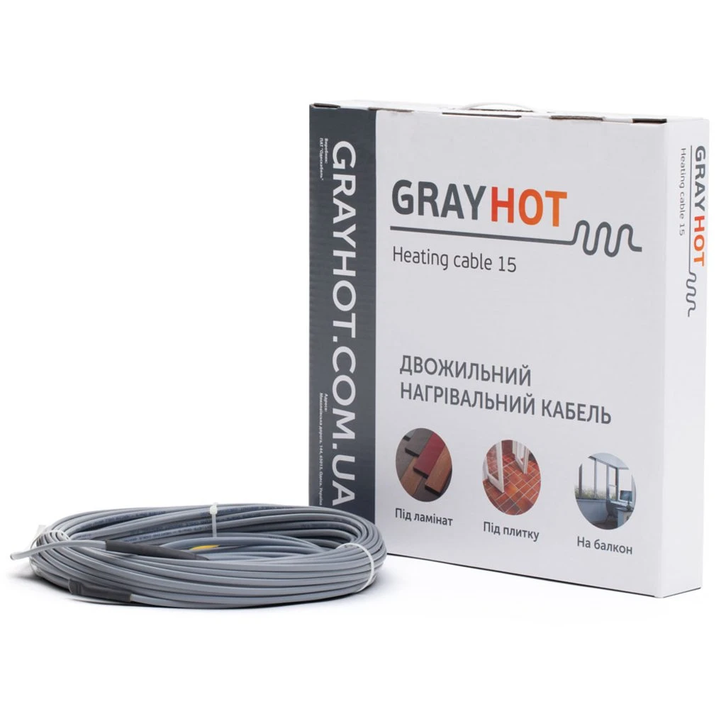 Кабель нагревательный для теплого пола GrayHot 752 Вт 51 м (827)