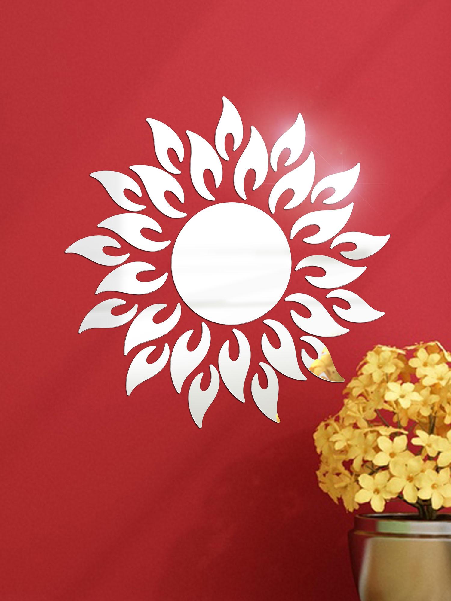 Наклейка интерьерная зеркальная Божья коровка 27 шт. Серебряный (21994073)