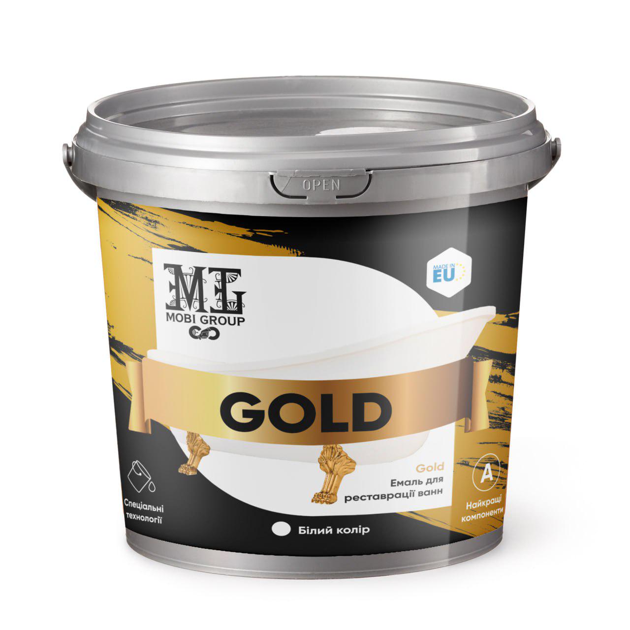 Емаль для ванн Gold 1 кг Білий