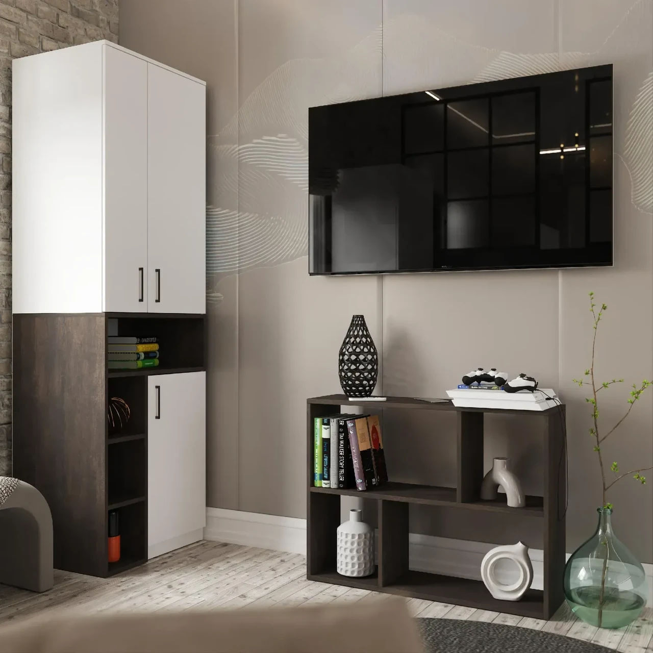 Полиця приставна Kontinent Т-9 93,4х25х70 см Дуб Крафт Білий (86922288) - фото 3 Полиця приставна Kontinent Т-9 93,4х25х70 см Дуб Крафт Білий (86922288) - фото 3