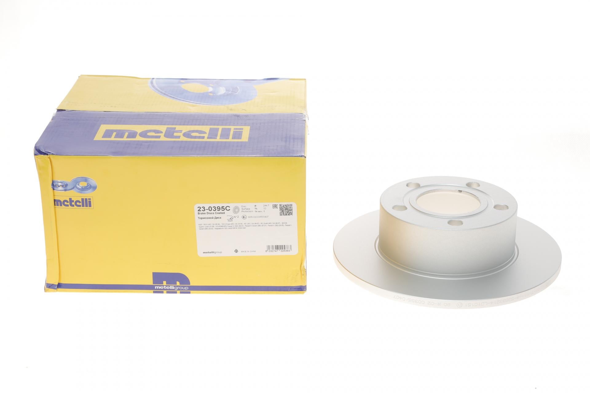 Диск тормозной задний METELLI Audi 100 90-94/A6/Skoda Superb/VW Passat 96-08 245x10 мм (23-0395C)