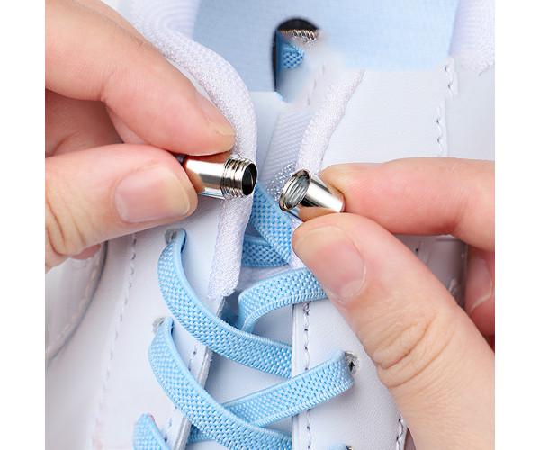 Шнурки еластичні з фіксаторами без зав'язок 90 см Темно-синій - фото 3 Шнурки еластичні з фіксаторами без зав'язок 90 см Темно-синій - фото 3