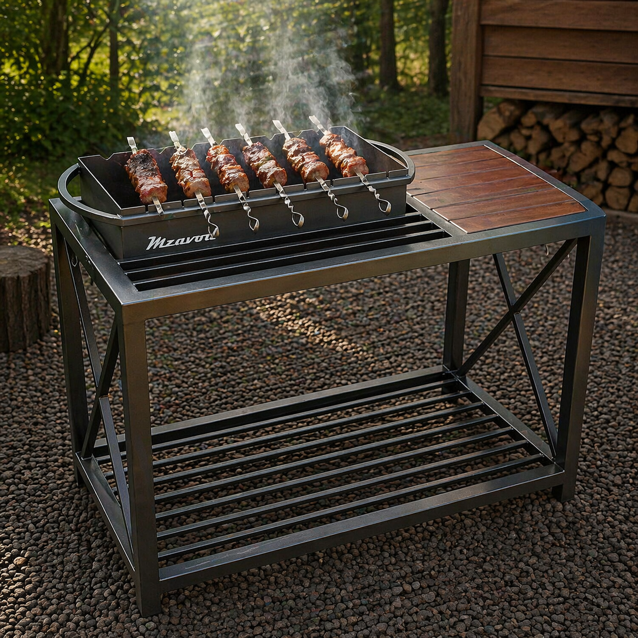 Мангал Jooki Тор на 9 шампурів 4 мм в стилі LOFT