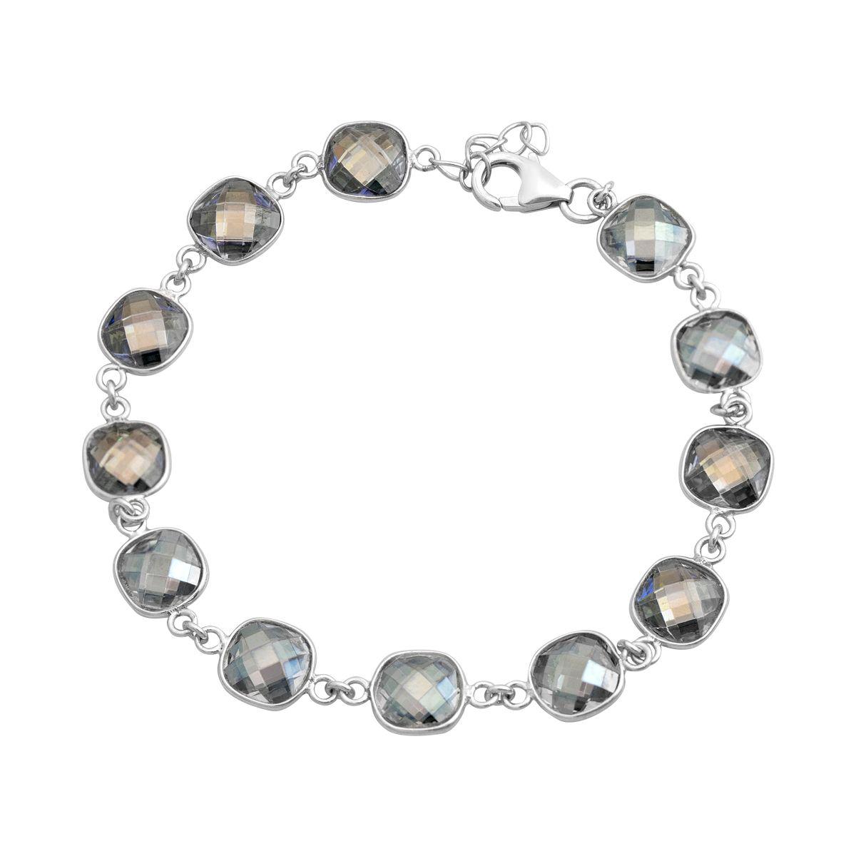 Браслет срібний з містик-топазом р. 18-21 11,35 г (75692)