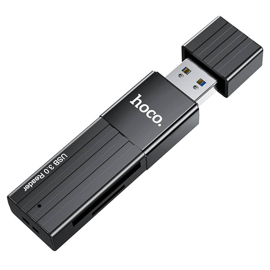 Кардрідер універсальний Hoco HB20 USB 3.0 формат MicroSD пластик Black (42904)