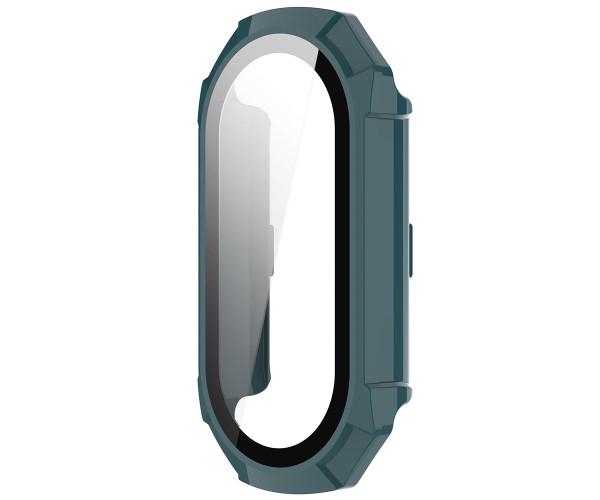 Чехол с защитным стеклом Armor with Glass для Xiaomi Mi Band 9 Зеленый
