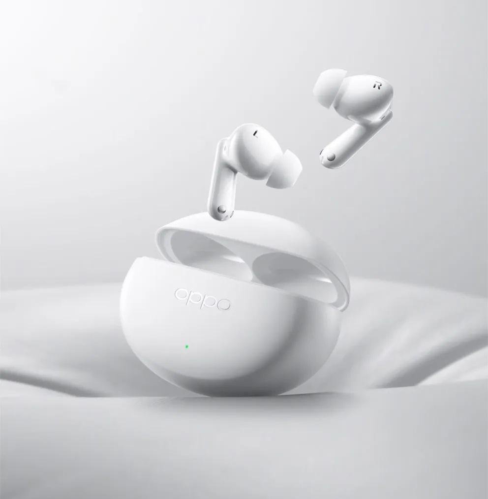 Навушники бездротові OPPO Enco Air4 Pro Moonlight White (ETEA1) - фото 4
