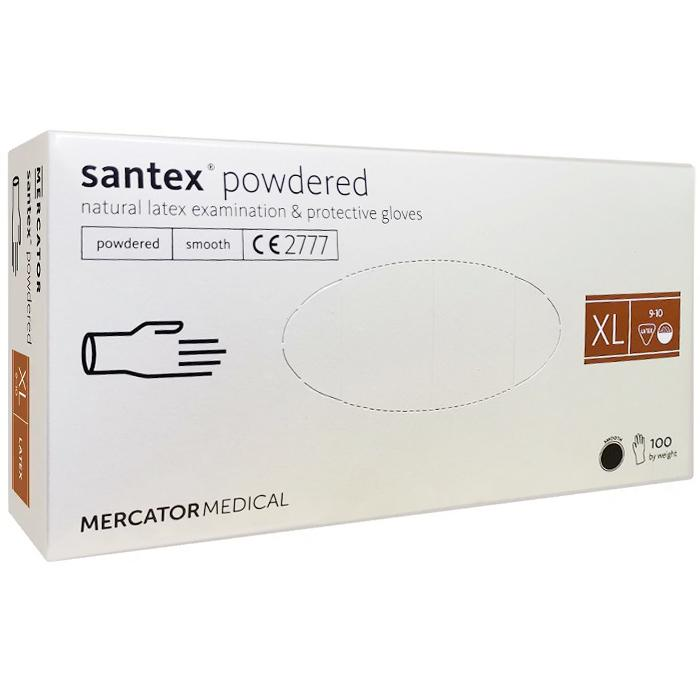Перчатки латексные Santex медицинские 100 шт. XL (2808) Перчатки латексные Santex медицинские 100 шт. XL (2808)