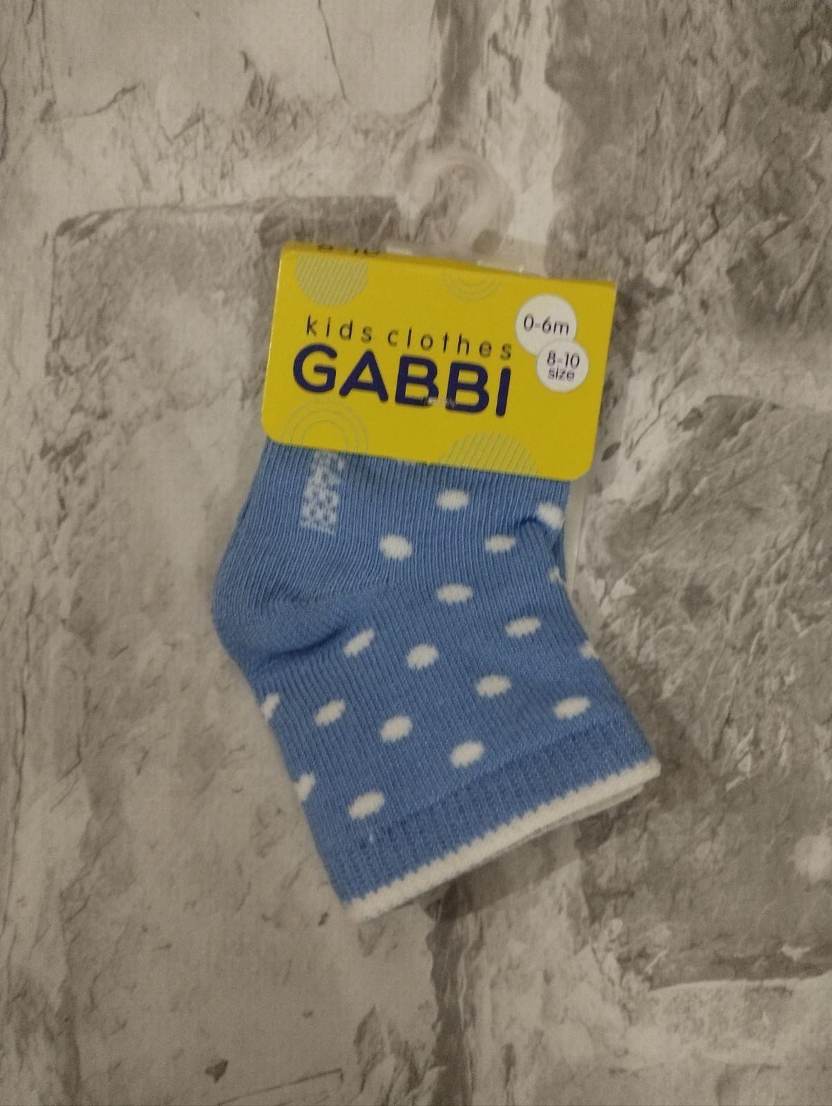 Шкарпетки для малюків GABBI в горошок р. 8-10 Блакитний (0399)