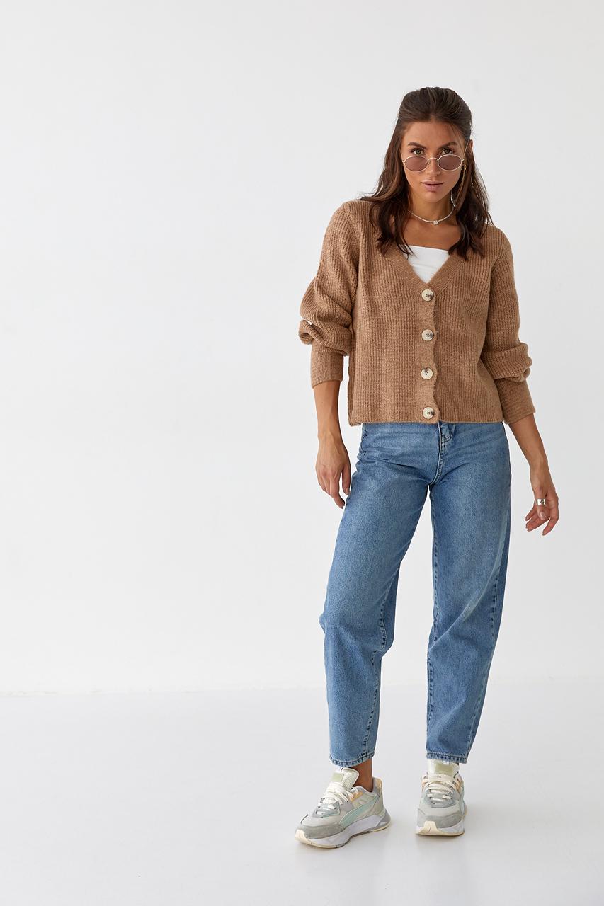 Кардиган вязаный PORTAKAL M Коричневый (9528438) - фото 3 Кардиган вязаный PORTAKAL M Коричневый (9528438) - фото 3