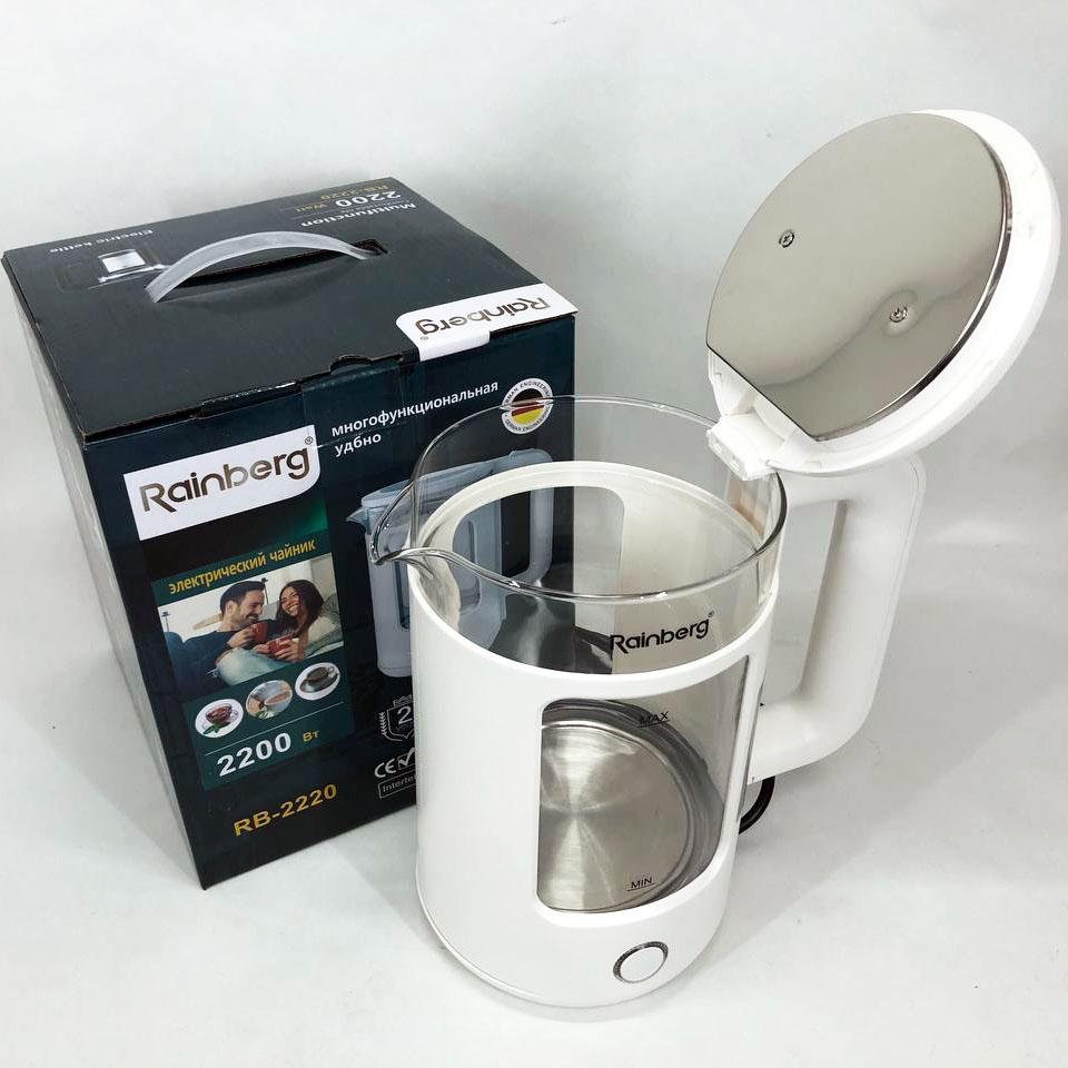 Електрочайник Rainberg RB-2220 2200 Вт 2 л Білий (266166) - фото 7 Електрочайник Rainberg RB-2220 2200 Вт 2 л Білий (266166) - фото 7