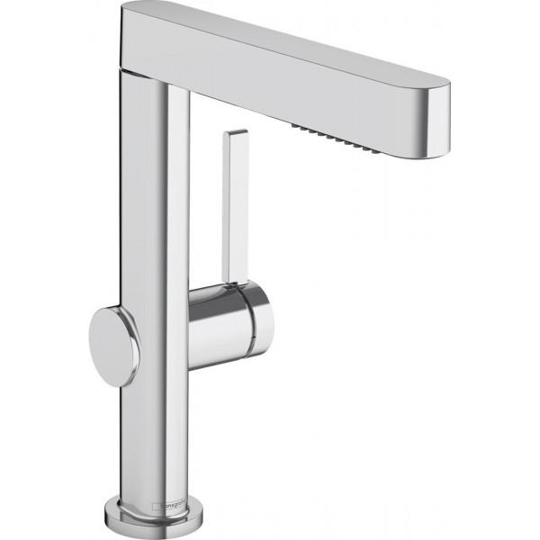 Змішувач для умивальника Hansgrohe Finoris 230 c висувним виливом 2 струменя (76063000)