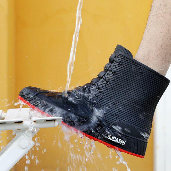 Полусапоги мужские M00028-13 ПВХ с неопреновым носком р. 42 Черный - фото 2 Полусапоги мужские M00028-13 ПВХ с неопреновым носком р. 42 Черный - фото 2