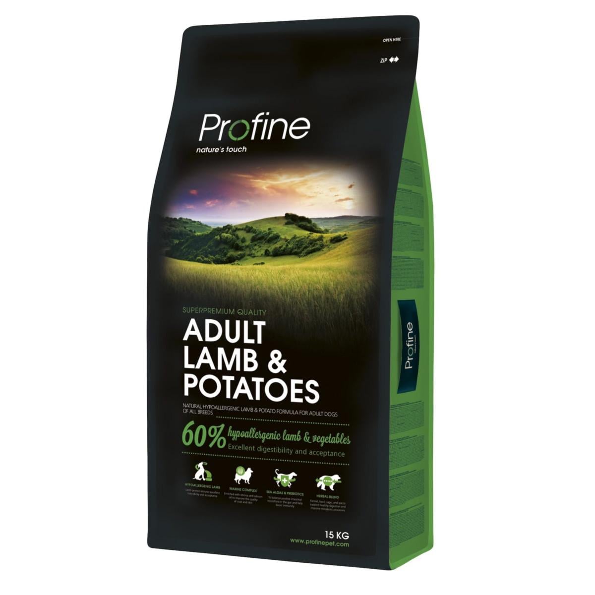 Корм сухой гипоаллергенный Profine Lamb с ягненком и картофелем для взрослых собак 15 кг (8595602517534)