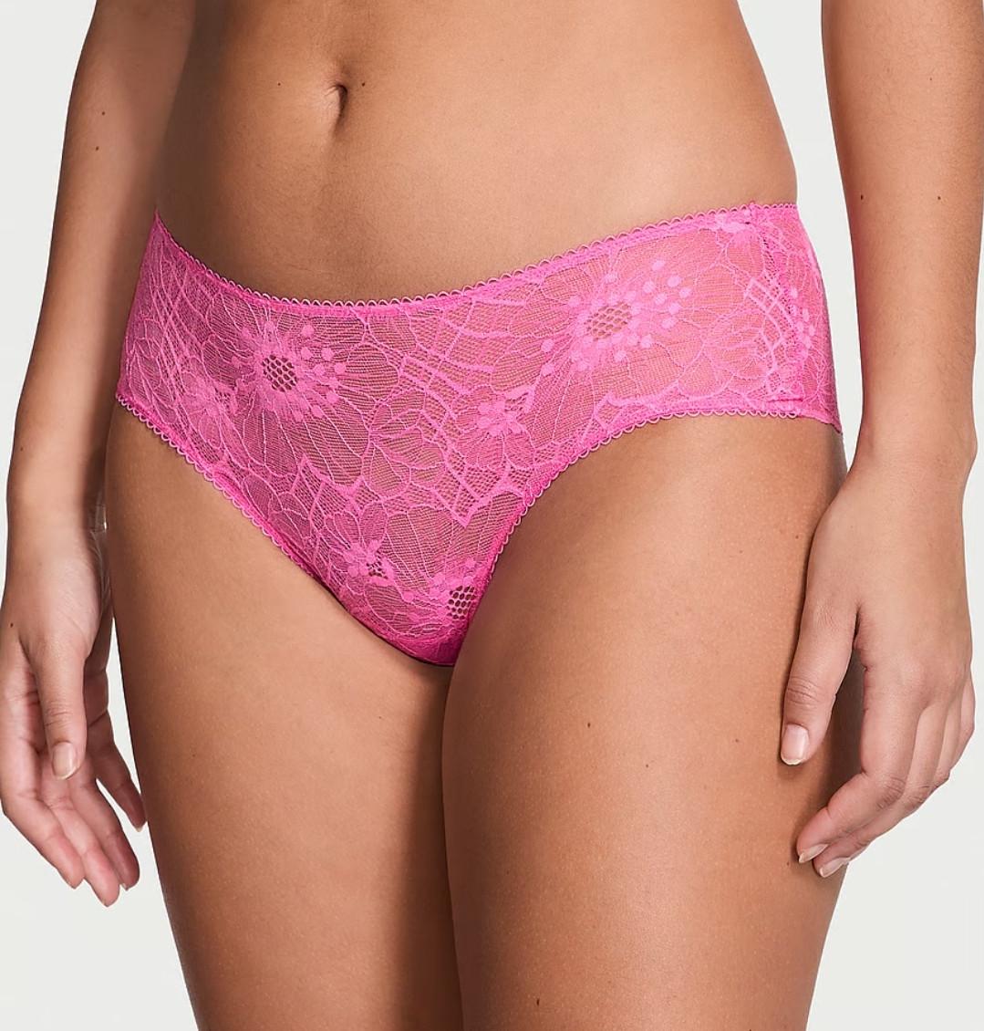 Трусики кружевные хипстеры VS XS Розовый (2541934110)