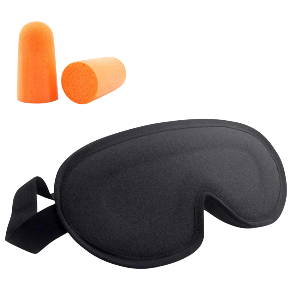 Маска для сна и беруши 3D Sleep Eye Mask Черный (7545)