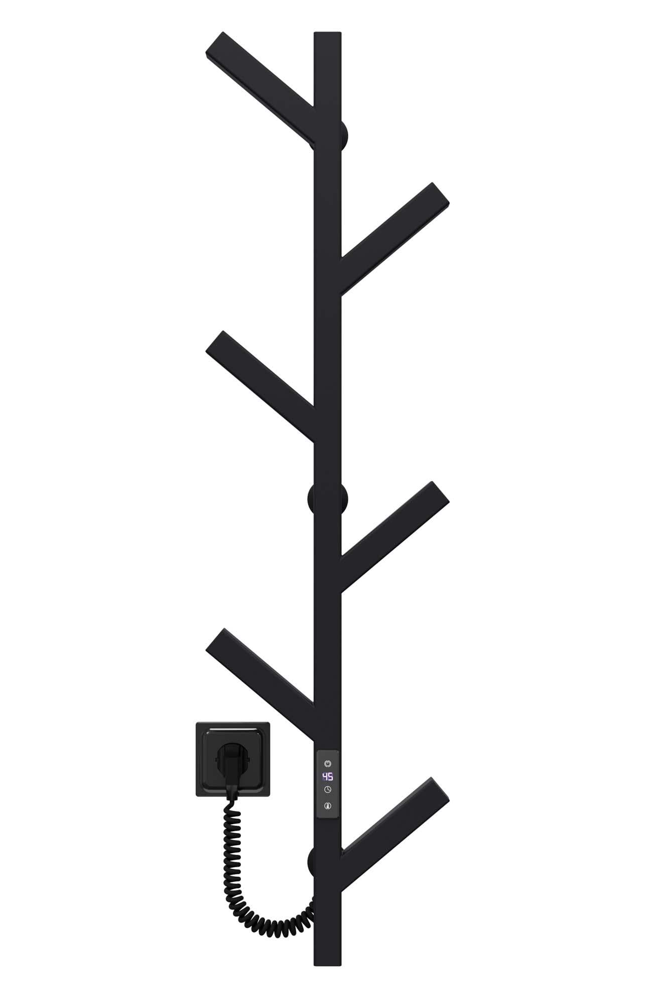 Полотенцесушитель электрический Deffi Kir П6 1000 JD04 нержавеющая сталь Deffi см Черный (A.KR.100.6.EBU2)