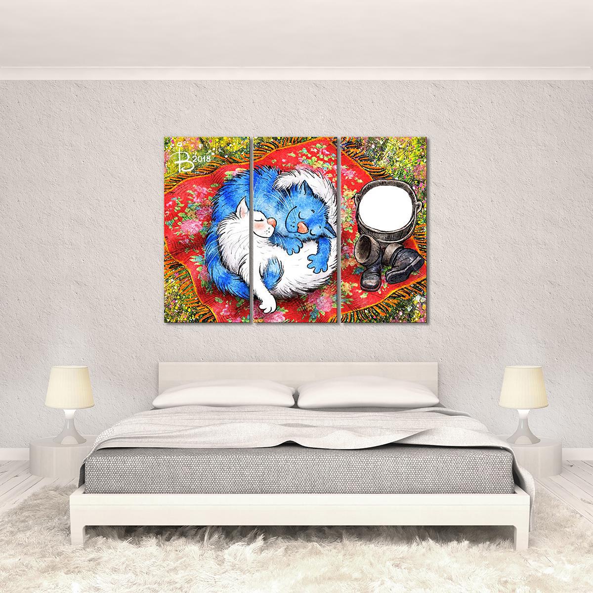 Модульная картина Летний сон 3 модуля 80x120 см