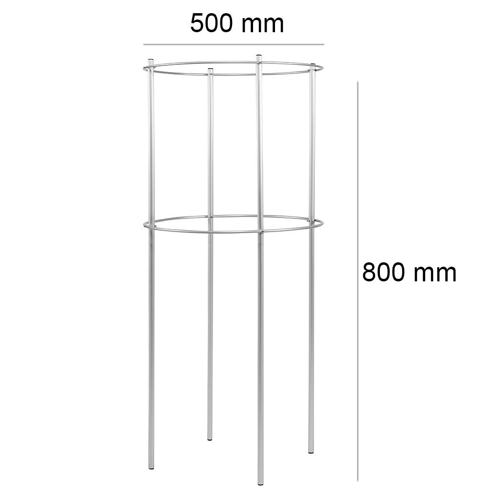 Опора для растений кольцевая шпалера на два кольца 800х500х500 мм (КОШ-D13/D8-800*500/2) - фото 2