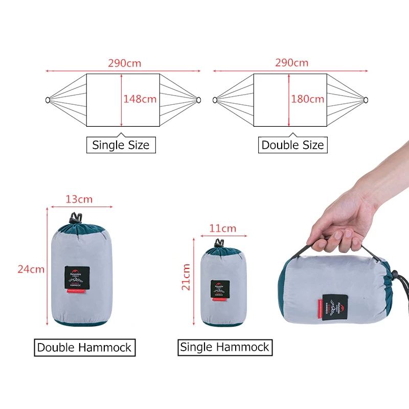 Гамак туристический Naturehike 340T polyester 1-местный NH17D012-C Orange - фото 7 Гамак туристический Naturehike 340T polyester 1-местный NH17D012-C Orange - фото 7