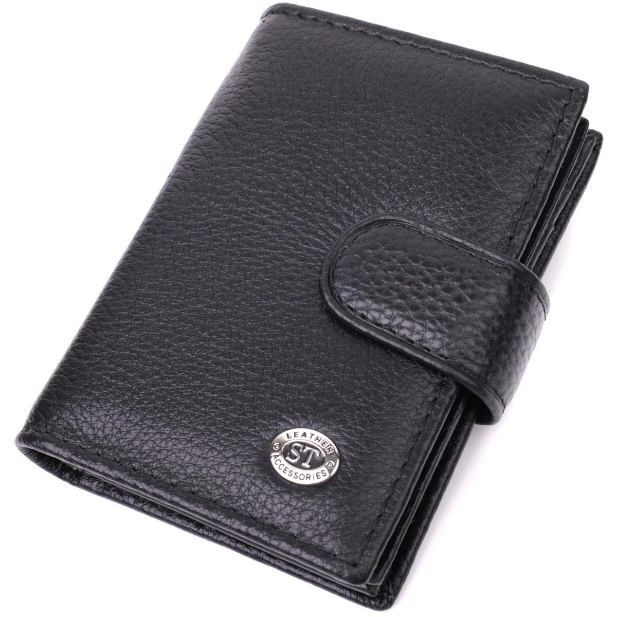 Визитница кожаная ST Leather 22469 Черный