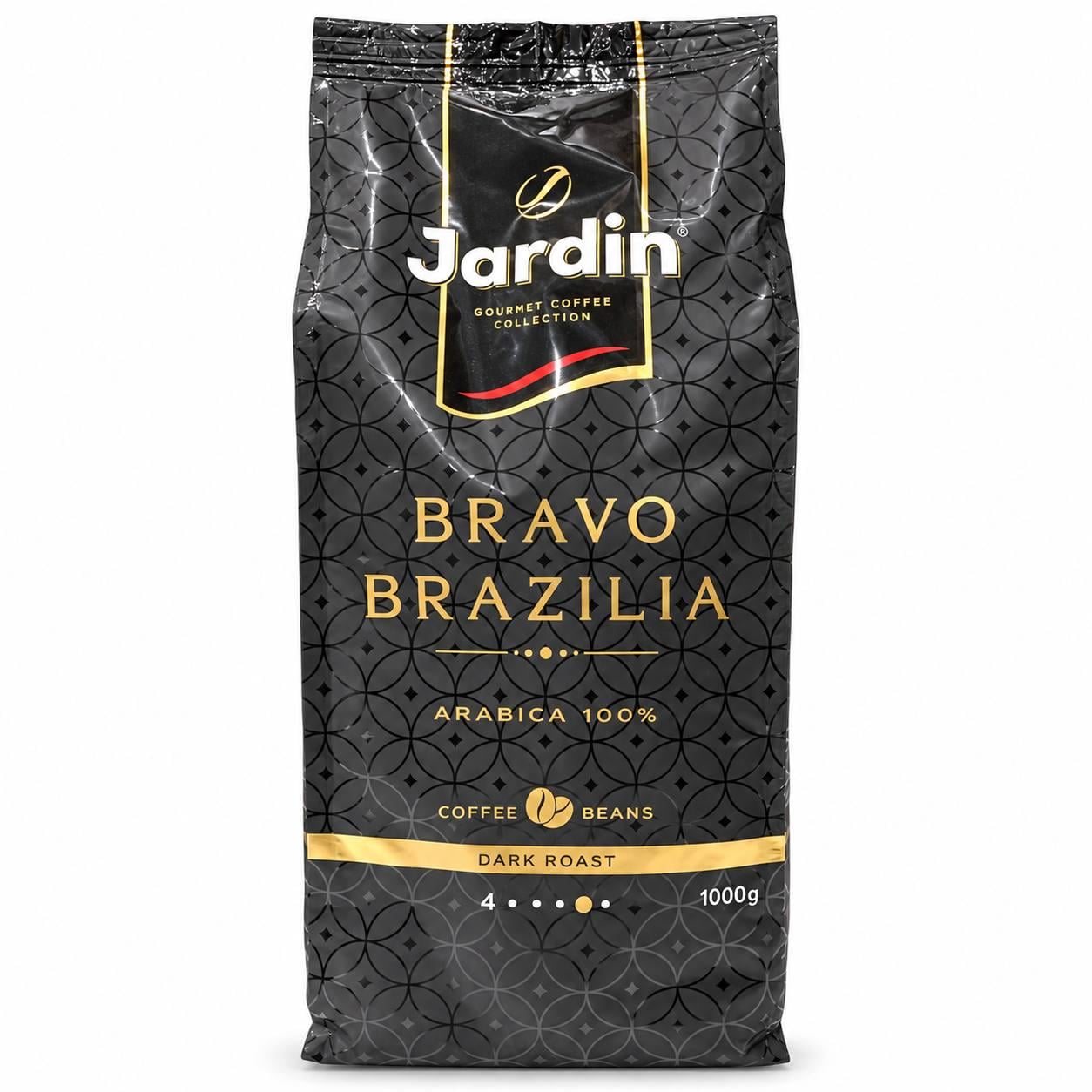 Кава натуральна смажена в зернах Bravo Brazilia Jardin Кава натуральна смажена в зернах Bravo Brazilia Jardin