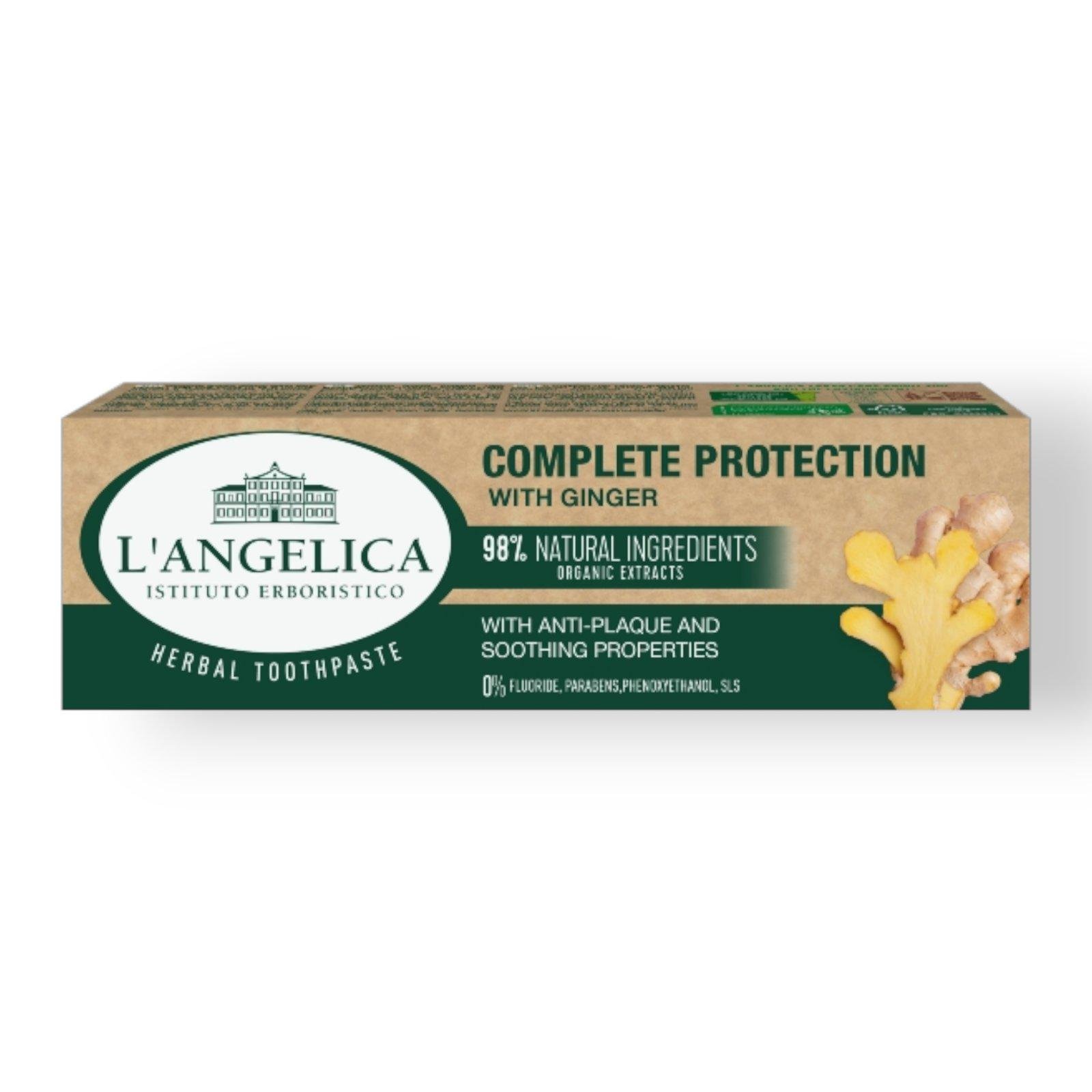 Зубная паста L'ANGELICA общая защита с имбирем 75 мл