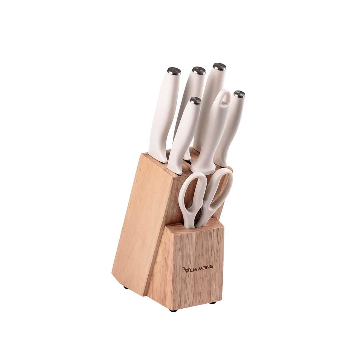 Набор кухонных ножей TS Kitchen HP1851060 с керамическим покрытием 8 пр. Белый (18235751) Набор кухонных ножей TS Kitchen HP1851060 с керамическим покрытием 8 пр. Белый (18235751)