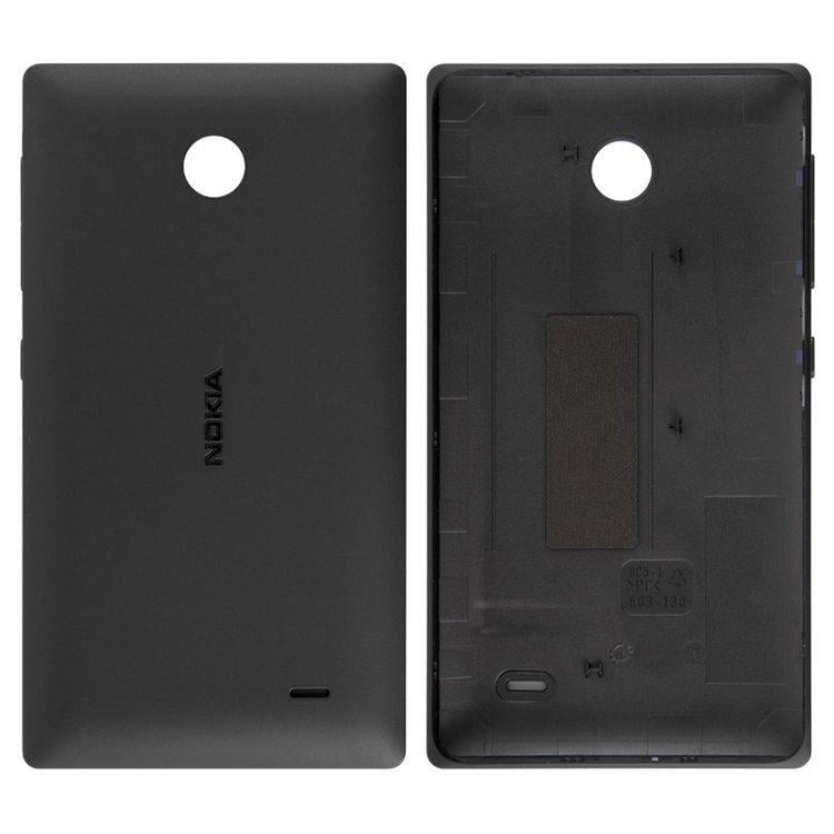 Задняя крышка Nokia X Dual Sim RM-980, с боковыми кнопками (черный)