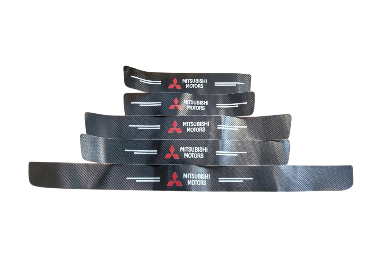 Пленка защитная на пороги/бампер для Mitsubishi карбон 5 шт. Черный (2012234167)