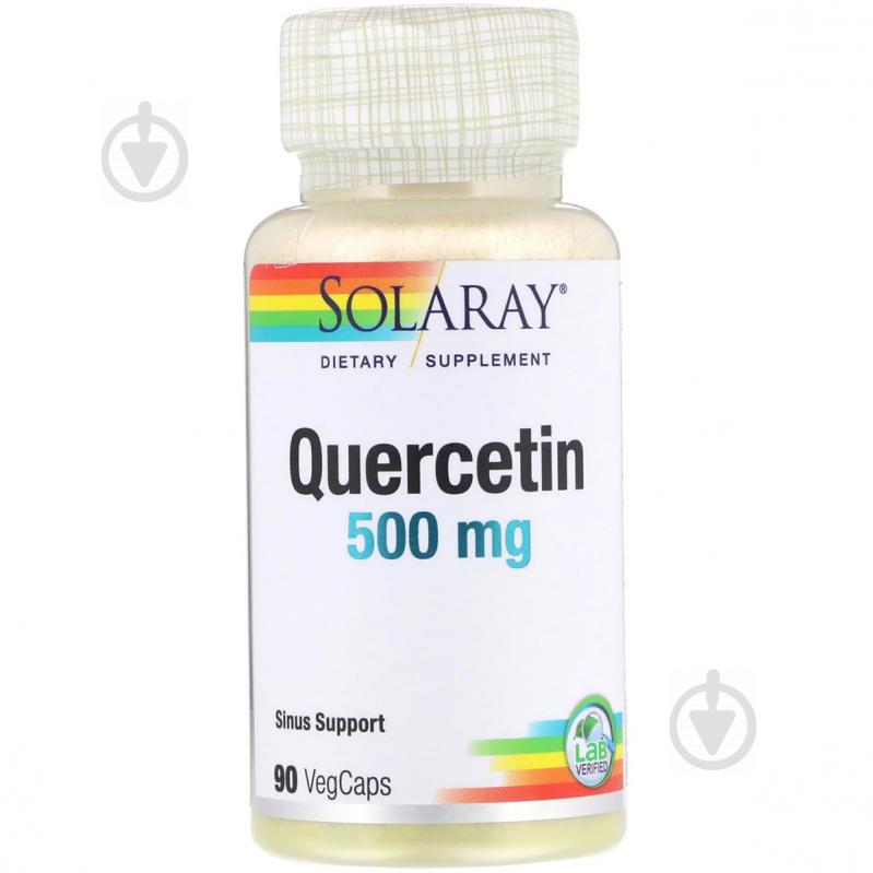 Кверцетин, Quercetin, Solaray, 500 мг, 90 вегетарианских капсул Кверцетин, Quercetin, Solaray, 500 мг, 90 вегетарианских капсул