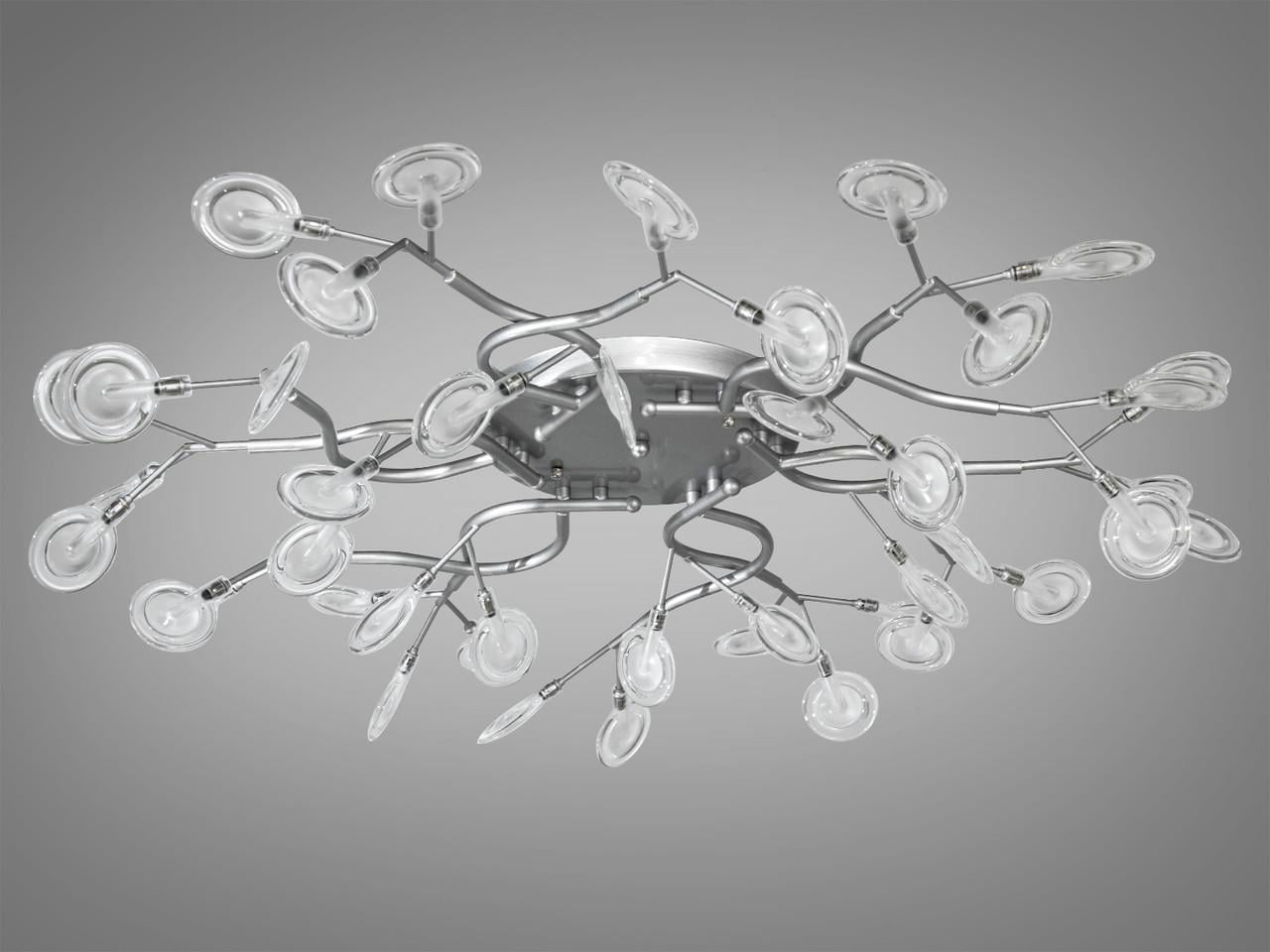 Люстра для холла X890-42CSL-LS Светлячок 42 лампы Хром сатин (2118576747)