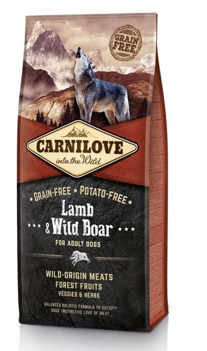 Сухой корм Carnilove Lamb & Wild Boar для взрослых собак всех пород со вкусом ягненка и кабана 12 кг (7388701)