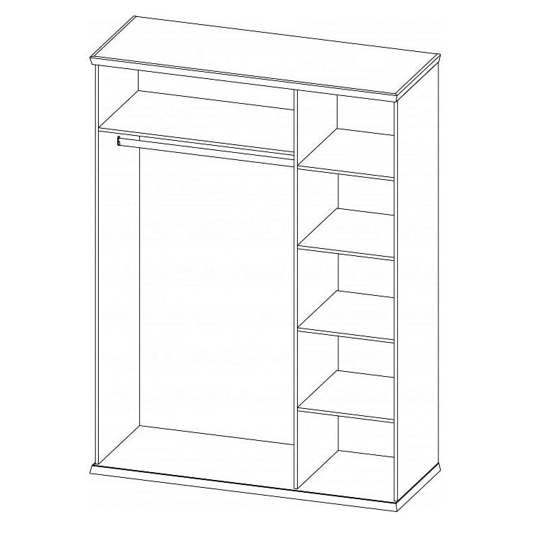 Шкаф распашной SOKME Орегон 1540 3Д ЛДСП/МДФ 1540х600х2088 мм Пино аурелио/Мадагаскар Нельсон - фото 2 Шкаф распашной SOKME Орегон 1540 3Д ЛДСП/МДФ 1540х600х2088 мм Пино аурелио/Мадагаскар Нельсон - фото 2