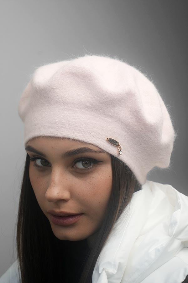 Берет шерстяной Braxton Донна женский Светло-пудровый (7218)