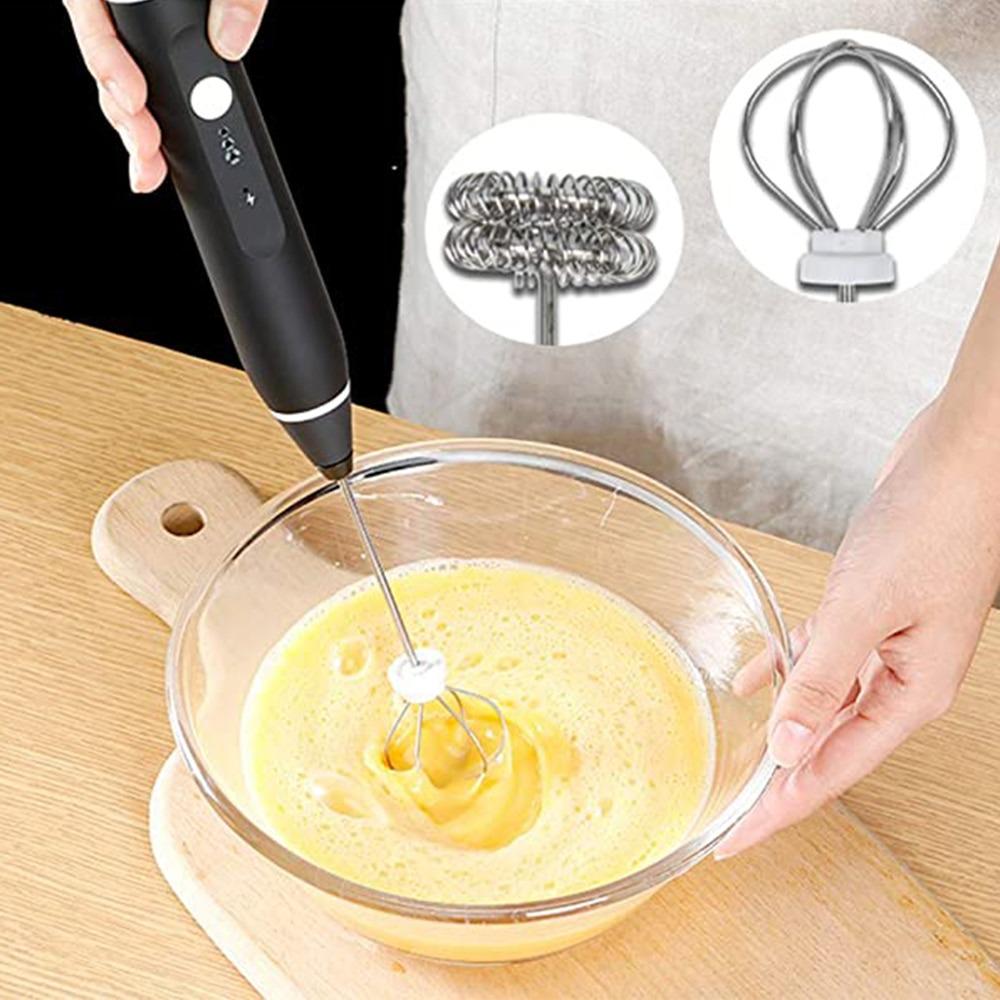 Капучинатор 3в1 Electric Milk Frother AN-69 3 насадки USB - фото 10