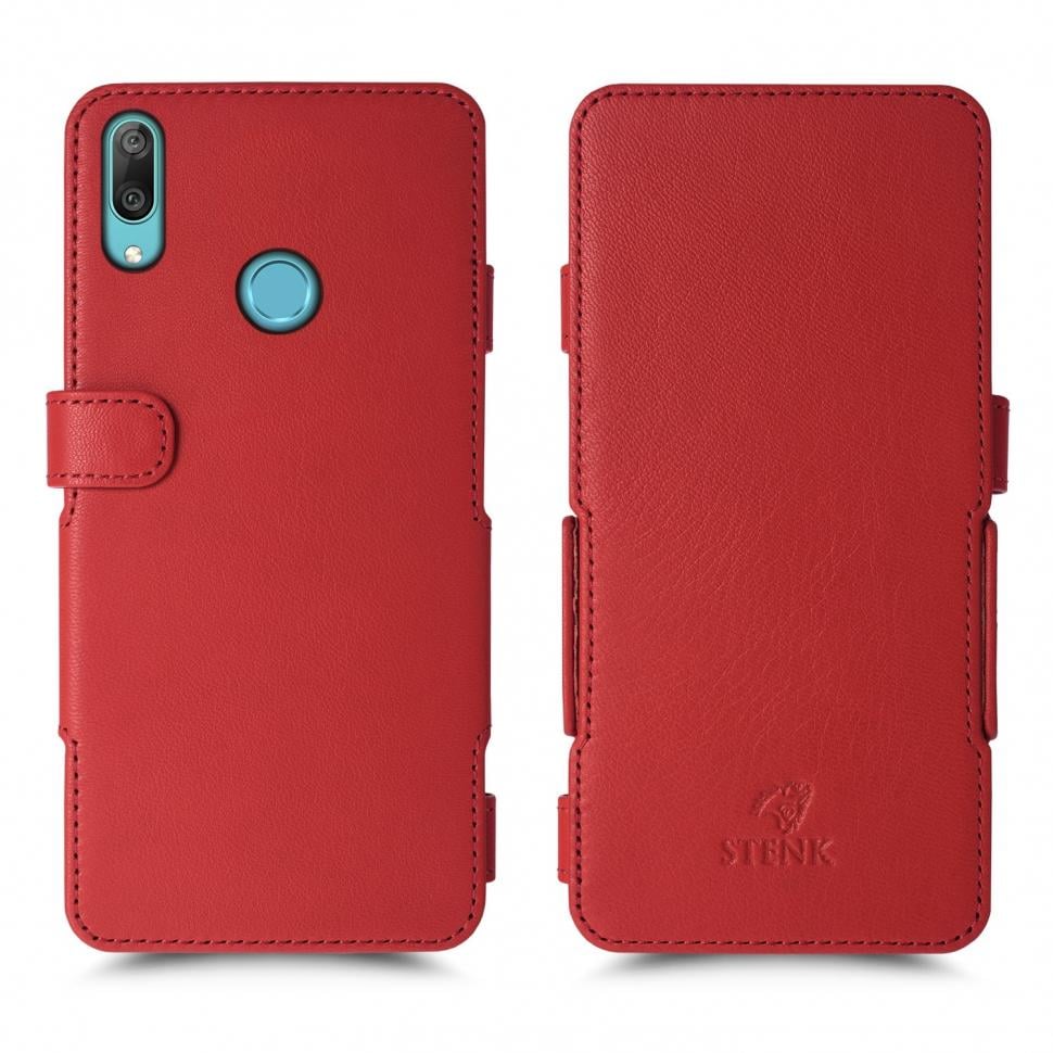 Чехол книжка Stenk Prime для Huawei Y7 (2019) Красный (62716)