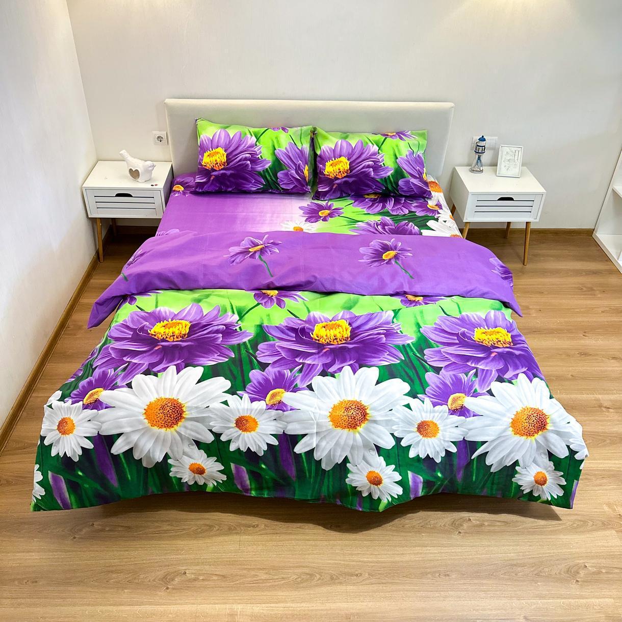 Постільна білизна Lelit полікотон євро Фіолетовий (P-0115)